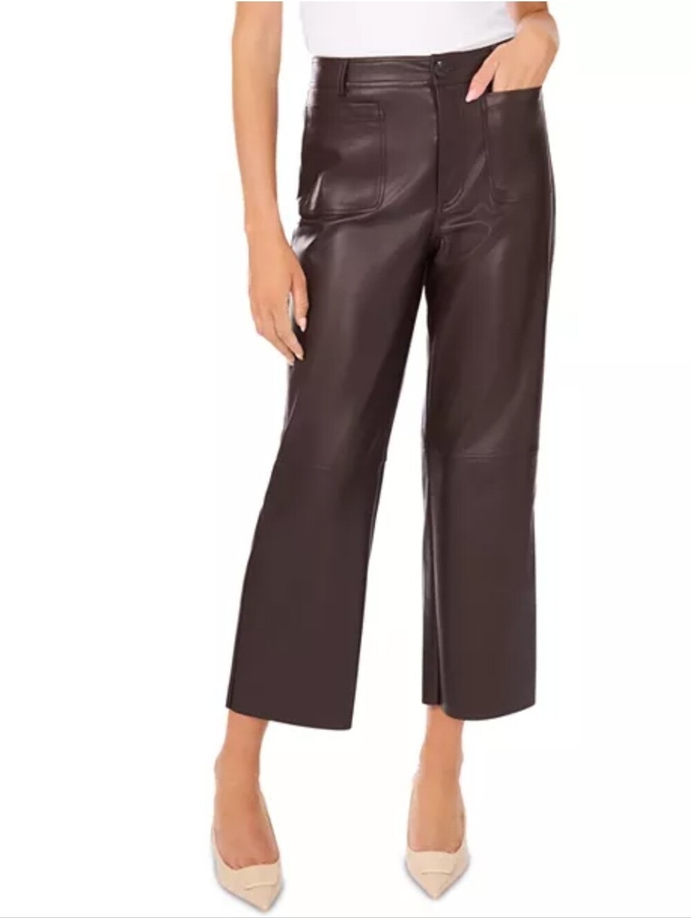VINCE CAMUTO Wide Leg Faux Leather Pants Size 2 (S)